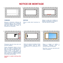 Fenêtre PVC - OF - Triple Vitrage - Bicolore Blanc & Anthracite - Tirant gauche -  hauteur 400 mm