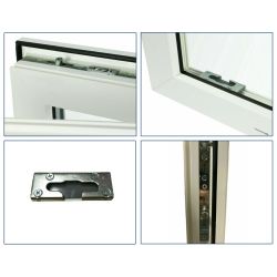 Ventana de PVC - HxA 900x900 mm - Acristalamiento triple - Interior bicolor blanco/exterior antracita - Manilla derecha