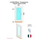 Ventana de PVC - LxH 500x1000 mm - Acristalamiento triple - Interior bicolor blanco / exterior antracita - Manilla derecha