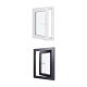 Ventana de PVC - LxH 600x800 mm - Acristalamiento triple - Interior bicolor blanco/exterior antracita - Manilla derecha