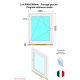 Ventana de PVC - LxH 800x1000 mm - Acristalamiento triple - Blanca - Manilla derecha