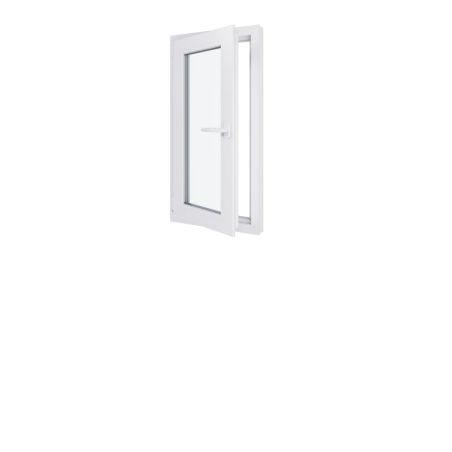 Ventana de PVC - LxH 500x1000 mm - Acristalamiento triple - Blanca - Manilla derecha