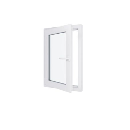 Ventana de PVC - LxH 600x900 mm - Acristalamiento triple - Blanca - Manilla derecha