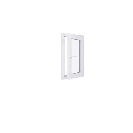 Ventana de PVC - LxH 500x900 mm - Acristalamiento triple - Blanca - Manilla izquierda