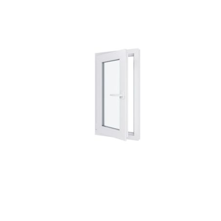 Ventana de PVC - LxH 500x900 mm - Acristalamiento triple - Blanca - Manilla derecha