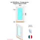 Ventana de PVC - LxH 500x900 mm - Acristalamiento triple - Blanca - Manilla derecha