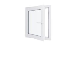 Ventana de PVC - LxH 700x800 mm - Acristalamiento triple - Blanca - Manilla derecha