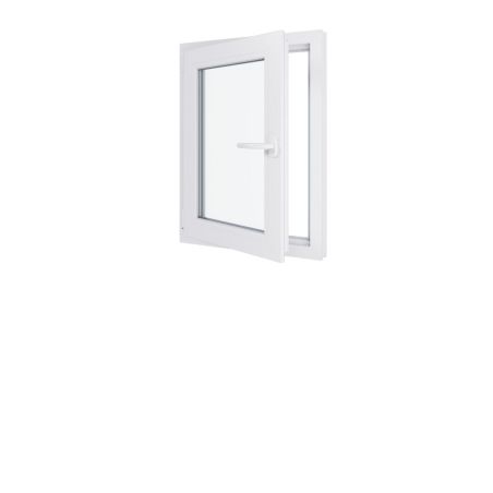 Fenêtre PVC - LxH 600x800 mm -Triple Vitrage - Blanc -poignée à droite