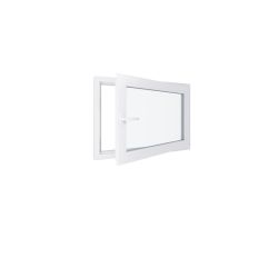 Fenêtre PVC - LxH 1000x700 mm -Triple Vitrage - Blanc -poignée à gauche