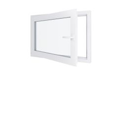 Fenêtre PVC - LxH 1000x700 mm -Triple Vitrage - Blanc -poignée à droite