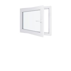 Fenêtre PVC - LxH 900x700 mm -Triple Vitrage - Blanc -poignée à droite