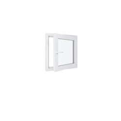 Fenêtre PVC - LxH 700x700 mm -Triple Vitrage - Blanc -poignée à gauche