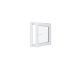 Ventana de PVC - LxH 700x700 mm - Acristalamiento triple - Blanca - Manilla izquierda