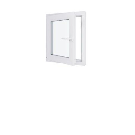 Fenêtre PVC - LxH 600x700 mm -Triple Vitrage - Blanc -poignée à droite