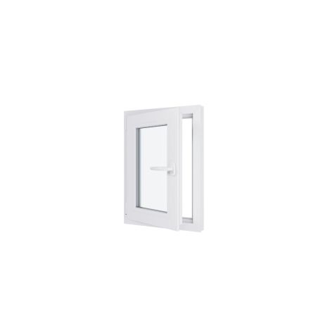 Ventana de PVC - LxH 500x700 mm -Triple acristalamiento - Blanca - manilla derecha