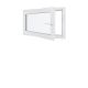 Ventana de PVC - LxH 1000x600 mm - Acristalamiento triple - Blanca - Manilla derecha