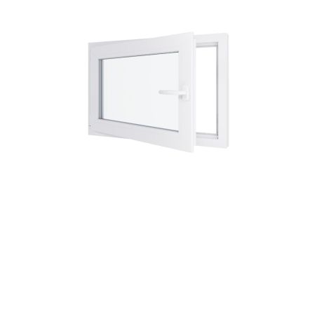 Ventana de PVC - LxH 900x600 mm - Acristalamiento triple - Blanca - Manilla derecha