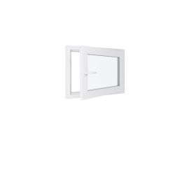 Ventana de PVC - LxH 800x600 mm - Acristalamiento triple - Blanca - Manilla izquierda