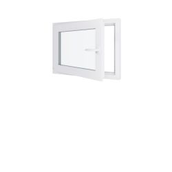 Fenêtre PVC - LxH 800x600 mm -Triple Vitrage - Blanc -poignée à droite