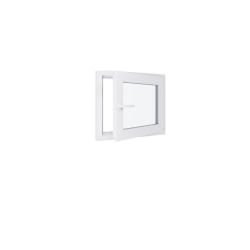 Ventana de PVC - LxH 700x600 mm - Acristalamiento triple - Blanca - Manilla izquierda