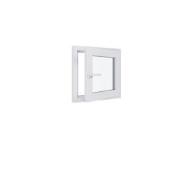 Ventana de PVC - LxH 600x600 mm - Acristalamiento triple - Blanca - Manilla izquierda