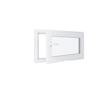 Fenêtre PVC - LxH 900x500 mm -Triple Vitrage - Blanc -poignée à gauche