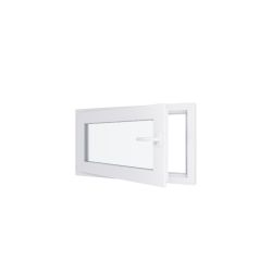 Fenêtre PVC - LxH 900x500 mm -Triple Vitrage - Blanc -poignée à droite