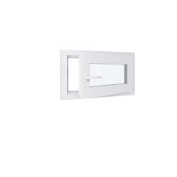 Ventana de PVC - LxH 700x400 mm -Triple Acristalamiento - Blanca - Manilla izquierda