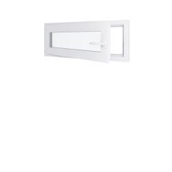 Fenêtre PVC - LxH 1000x400 mm -Triple Vitrage - Blanc -poignée à droite