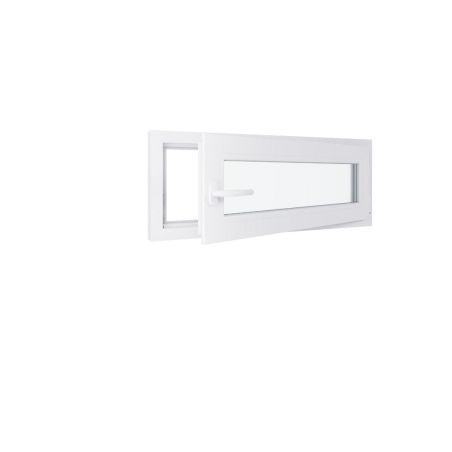 Fenêtre PVC - LxH 1000x400 mm -Triple Vitrage - Blanc -poignée à gauche