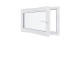 Ventana de PVC - LxH 1100x600 mm - Acristalamiento triple - Blanca - Manilla derecha