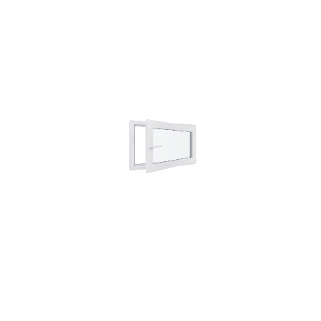 Ventana de PVC - LxH 1200x600 mm - Acristalamiento triple - Blanca - Manilla izquierda