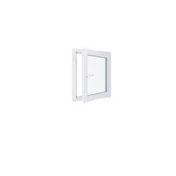 Ventana de PVC - LxH 800x800 mm - Acristalamiento triple - Blanca - Manilla izquierda