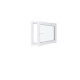 Ventana de PVC - LxH 900x800 mm - Acristalamiento triple - Blanca - Manilla izquierda