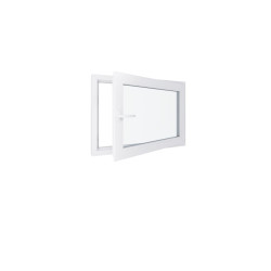 Fenêtre PVC - LxH 1000x800 mm -Triple Vitrage - Blanc -poignée à gauche