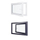 Ventana de PVC - LxH 1000x800 mm - Acristalamiento triple - Interior bicolor blanco / Exterior antracita Manilla derecha