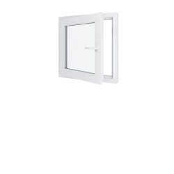 Ventana de PVC - LxH 900x900 mm - Acristalamiento triple - Blanca - Manilla derecha